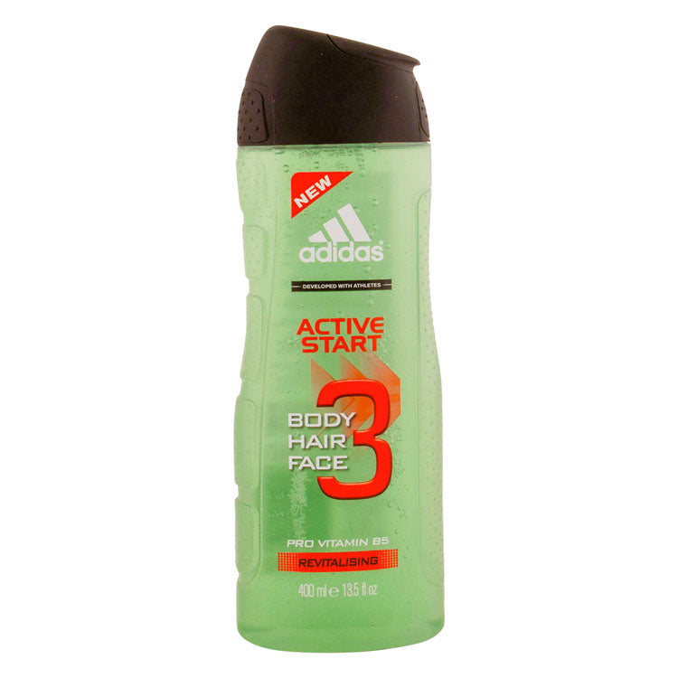 Adidas Active Start 3in1 Revitalizing Shower Gel for Body, Hair & Face with Pro Vitamin B5