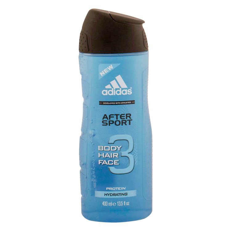 Adidas After Sport 3 in 1 Hydrating Shower Gel for Face, Hair, Body with Protein