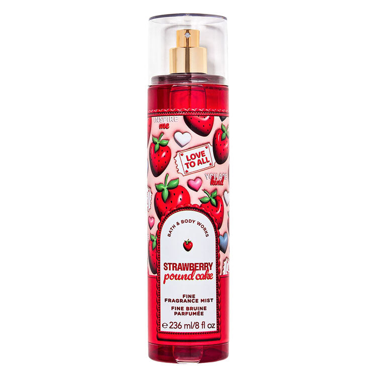BBW Strawberry Pound Cake Fine Fragrance Mist - parabens free