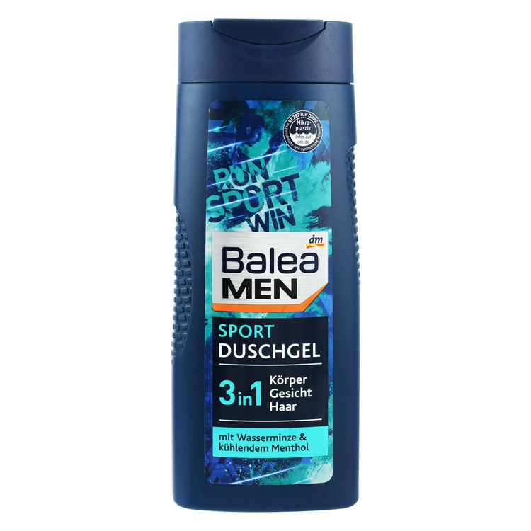 Balea Men 3in1 Sport Shower Gel with Water Mint & Menthol - vegan