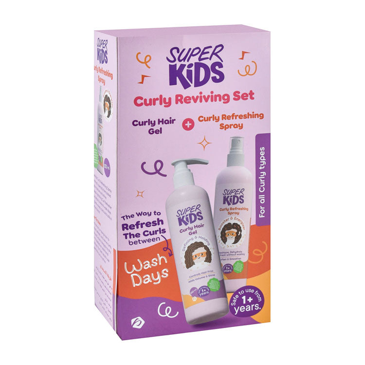 Super Kids Curly Hair Reviving Set (1+ Years) - alcohol free, mineral oil free, parabens free