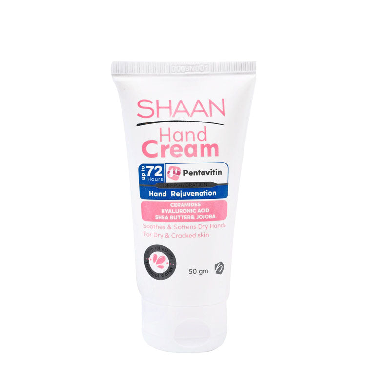 Shaan Hypoallergenic 72H Rejuvenating, Soothing & Softening Hand Cream with Pentavitin, Ceramides & Hyaluronic Acid for Dry & Cracked Skin - parabens free, non comedogenic
