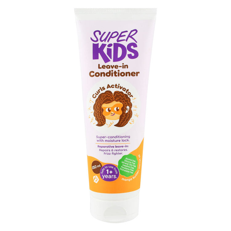 Super Kids Curl Activator Moisturizing & Reparative Leave-In Conditioner with Mango Butter & Carrot Oil (1+ Years) - alcohol free, silicone free, parabens free