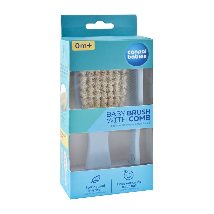 فرشاة شعر كانبول بيبيز الزرقاء مع مشط (0+ شهور) - خالية من BPA