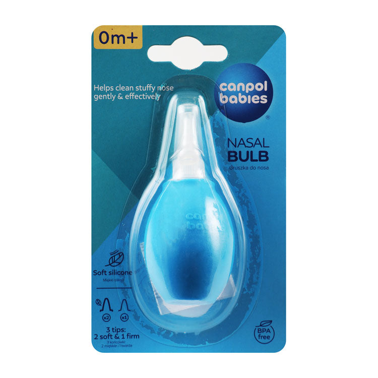 Canpol Babies Blue Nasal Aspirator with Two Firm Endings (0+ Months) - BPA free