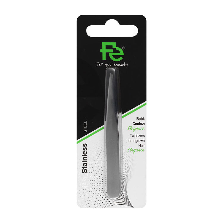 Fe Elegance Gray Stainless Steel Tweezers for Ingrown Hair