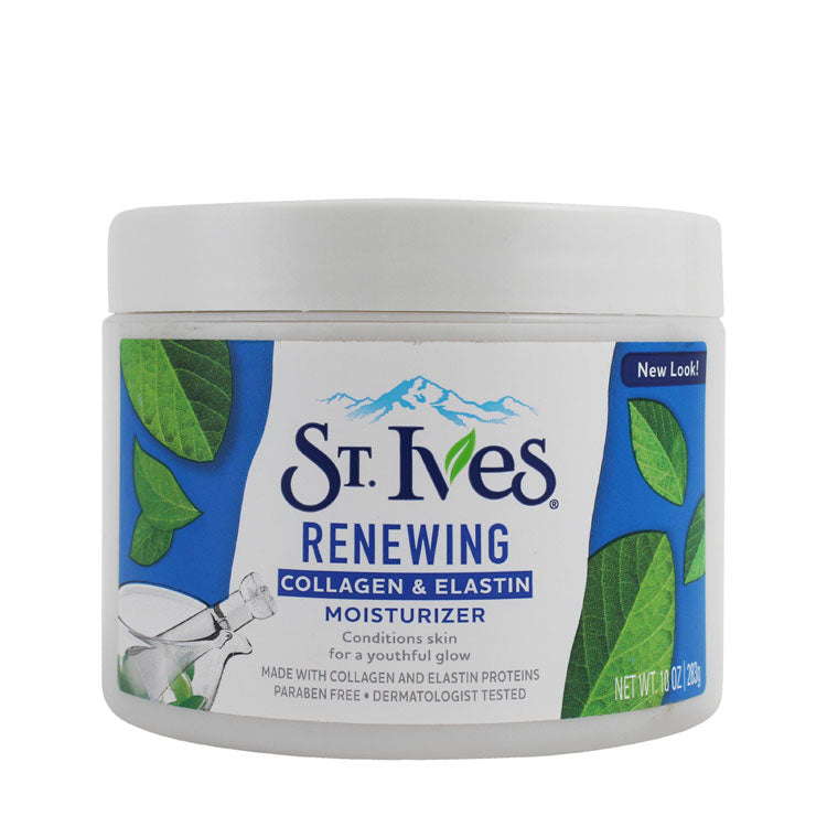 St. Ives Renewing & Moisturizing Facial Cream with Collagen & Elastin - non comedogenic, parabens free