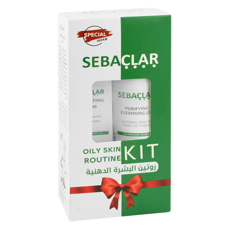 Sebaclar Purifying Facial Cleansing Gel (200ml) & Exfoliating Face Cream for Oily & Acne-Prone Skin (50ml) (Special Offer)