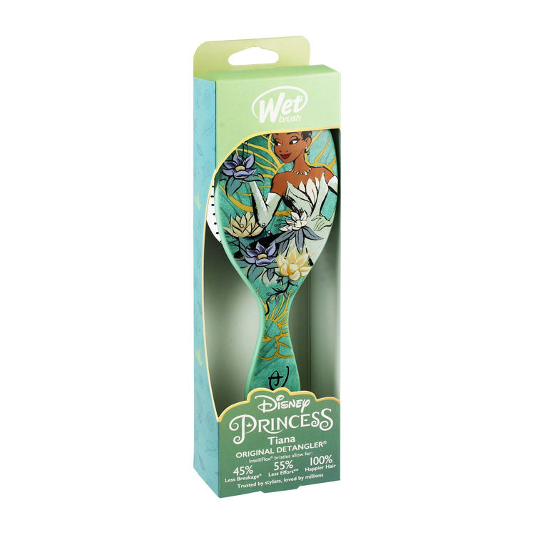 فرشاة فك تشابك الشعر الأصلية من ويت براش بتصميم أميرة ديزني تيانا باللون الأخضر