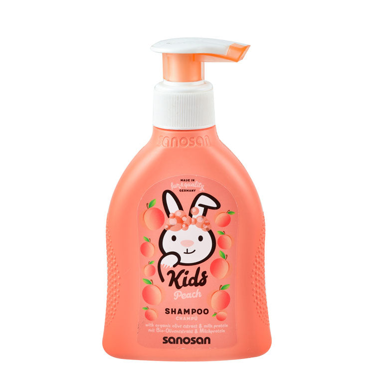 Sanosan Kids Shampoo Peach Scent with Organic Olive Extract & Milk Protein