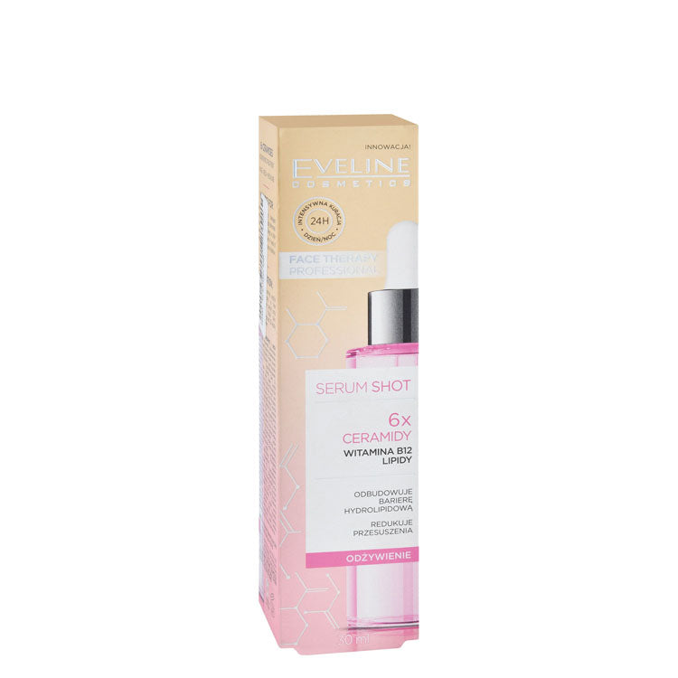 Eveline Cosmetics Nourishing Face Serum Shot with Ceramides, Vitamin B12 & Lipids - vegan, cruelty free