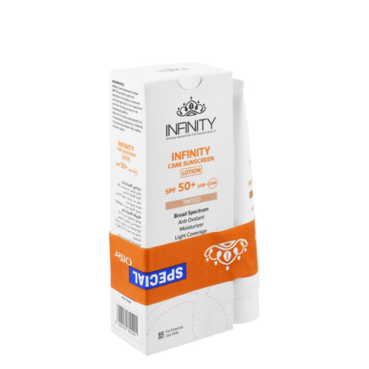 Infinity Water-Resistant Moisturizing & Anti-Oxidant Tinted Sunscreen Lotion SPF50+ (Special Offer) 2 x 60 ml