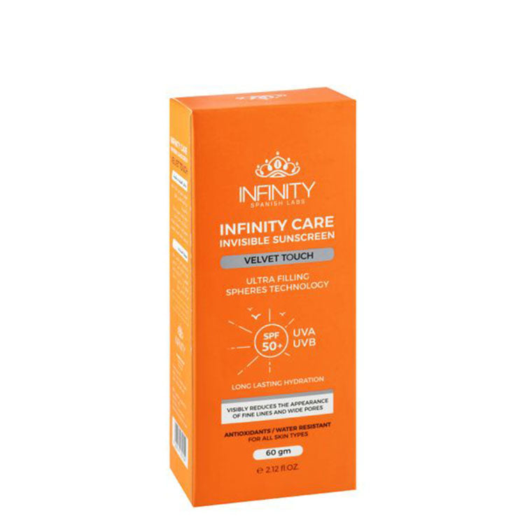 Infinity Water-Resistant Ultra Filling, Hydrating & Anti-Fine Line Invisible Velvet Touch Facial Sunscreen for All Skin Types SPF50+