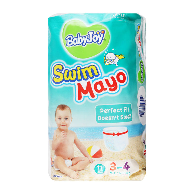 حفاضات سباحة بيبي جوي مايو متوسطة إلى كبيرة مقاس 3-4 (6-18 كجم)