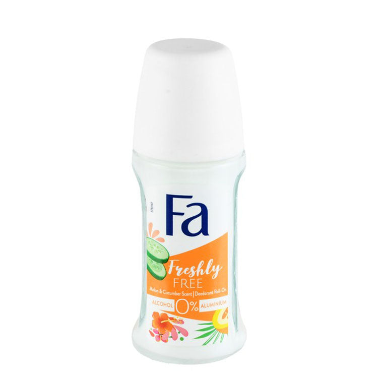 Fa Freshly Free Roll-On Deodorant Cucumber & Melon Scent - alcohol free, aluminum salts free 50 ml
