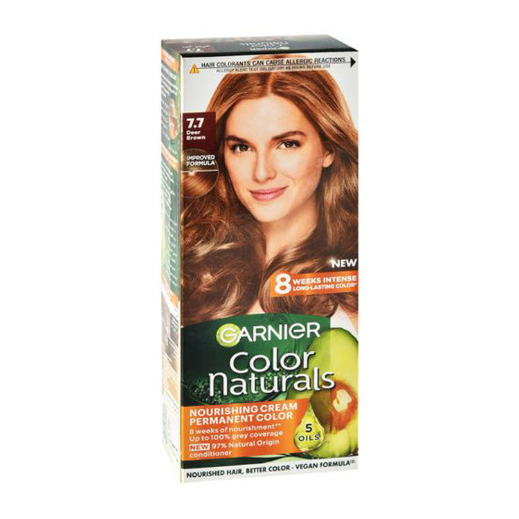Garnier Color Naturals Hair Coloring Kit Deer Brown 7.7 (15% Off) - vegan, cruelty free 1 pack
