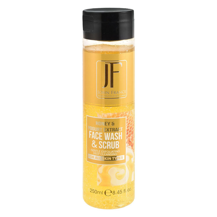John France Exfoliating & Cleansing Facial Wash & Scrub with Honey & Yogurt Exracts for All Skin Types