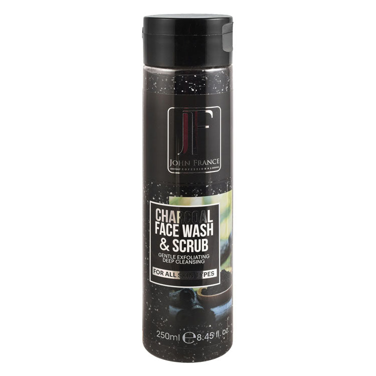 John France Exfoliating & Cleansing Facial Wash & Scrub with Charcoal for All Skin Types