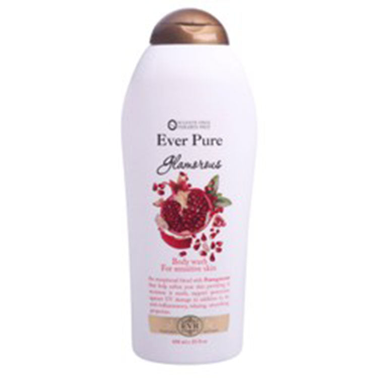 Ever Pure Glamorous Body Wash with Pomegranate for Sensitive Skin - sulfate free, parabens free
