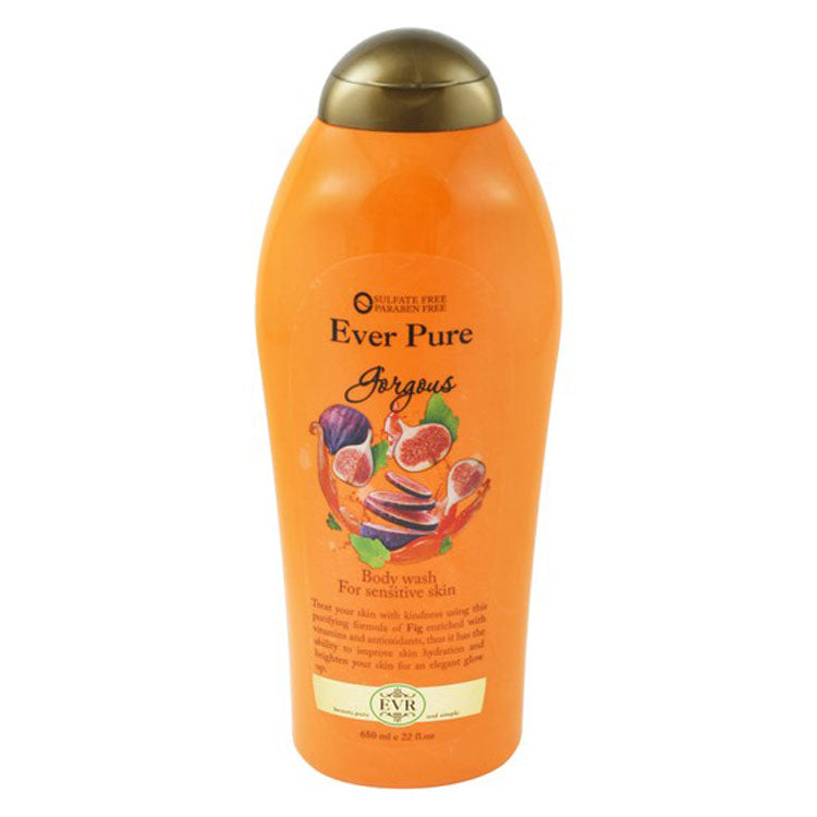 Ever Pure Gorgous Body Wash with Fig for Sensitive Skin - sulfate free, parabens free 650 ml