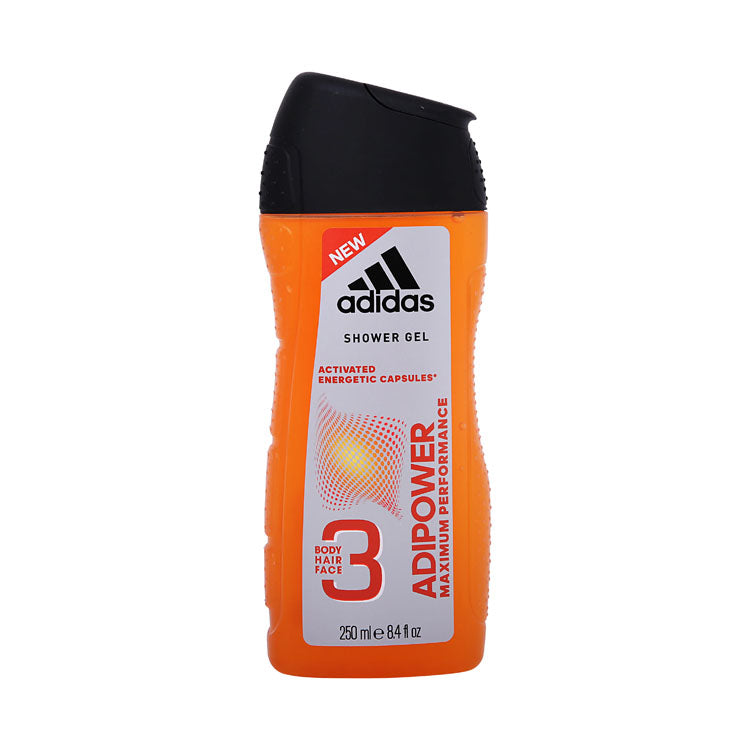 Adidas Adipower 3in1 Shower Gel for Body, Hair & Face