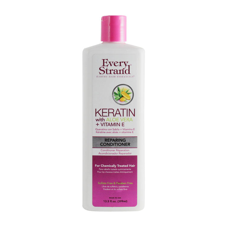 Every Strand Keratin Repairing Conditioner with Aloe Vera & Vitamin E for Chemically Treated Hair - parabens free, sulfate free