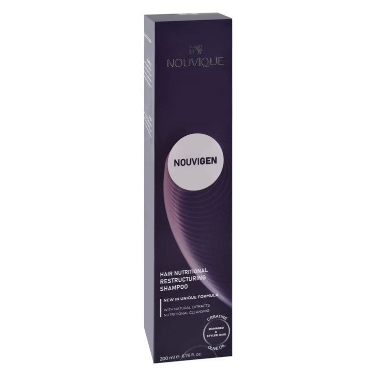 Nouvique Nouvigen Restructuring & Cleansing Shampoo with Creatine & Olive Oil for Damaged & Styled Hair - sulfate free, parabens free