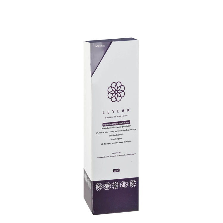 Leylak Hypoallergenic Whitening & Post Inflammatory Hyperpigmentation Face Emulsion with Tranexamic Acid, Silymarin & Derma White for All Skin Types, Sensitive Areas & Dark Spots