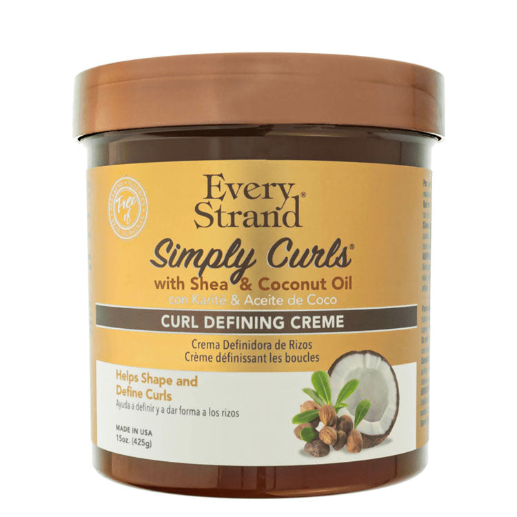 Every Strand Simply Curls Defining Hair Cream with Shea & Coconut Oil - parabens free, sulfates free, synthetic dyes free