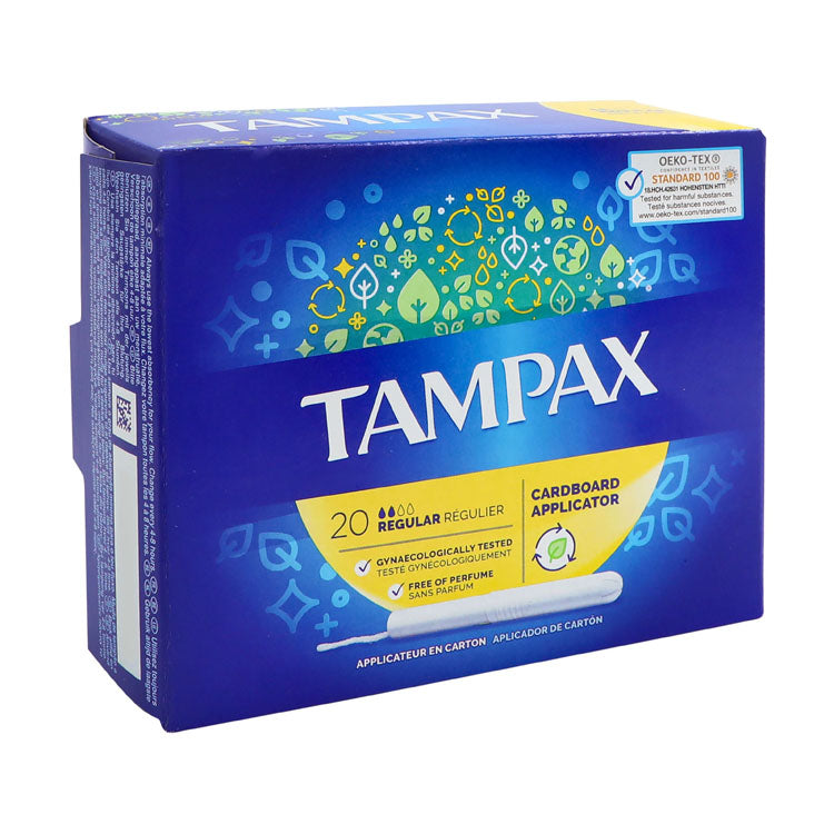 Tampax Regular Tampons with Cardboard Applicator - perfume free, ECF free, dyes free