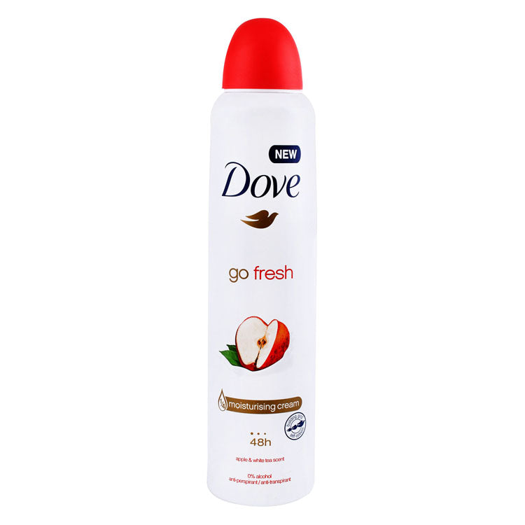 Dove Go Fresh 48H Antiperspirant Deodorant Spray Apple & White Tea Scent with Moisturizing Cream - alcohol free