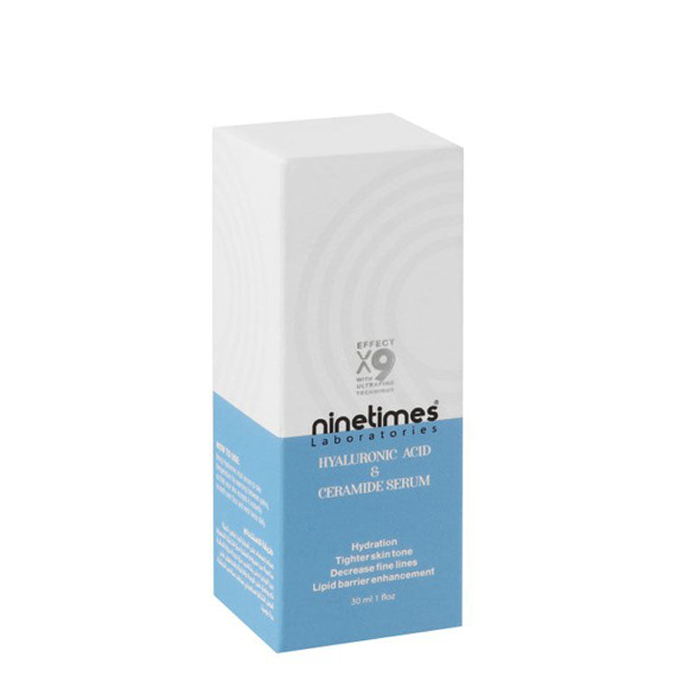 Ninetimes Hydrating, Tightening & Fine Line Reducing Face Serum with Hyaluronic Acid & Ceramide - parabens free, alcohol free, cruelty free 30 ml