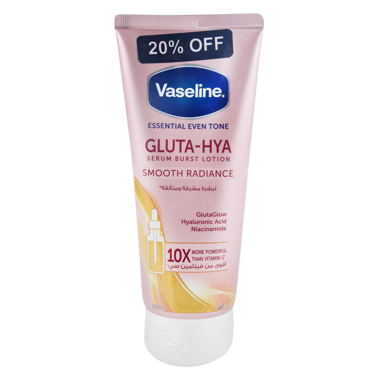 Vaseline Essential Even Tone Smooth Radiance Lotion with Hyaluronic Acid, Niacinamide & Gluta-HYA Serum (20% Off)