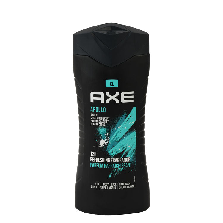 Axe Apollo 3in1 12H Refreshing Hair, Face & Body Wash Sage & Cedarwood Scent