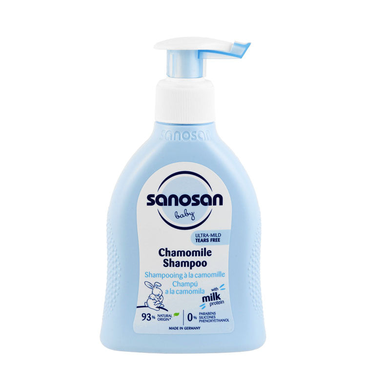 Sanosan Baby Ultra Mild Chamomile Shampoo with Milk Protein - parabens free, silicones free, phenoxyethanol free