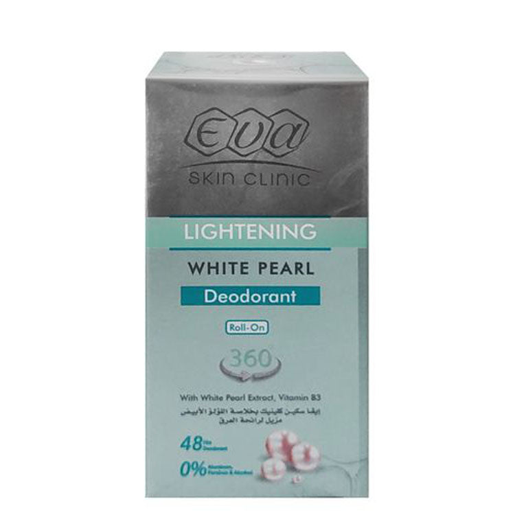 Eva Skin Clininc White Pearl Lightening 48H Deodorant Roll-On with Vitamin B3 - fragrance free 60 gr