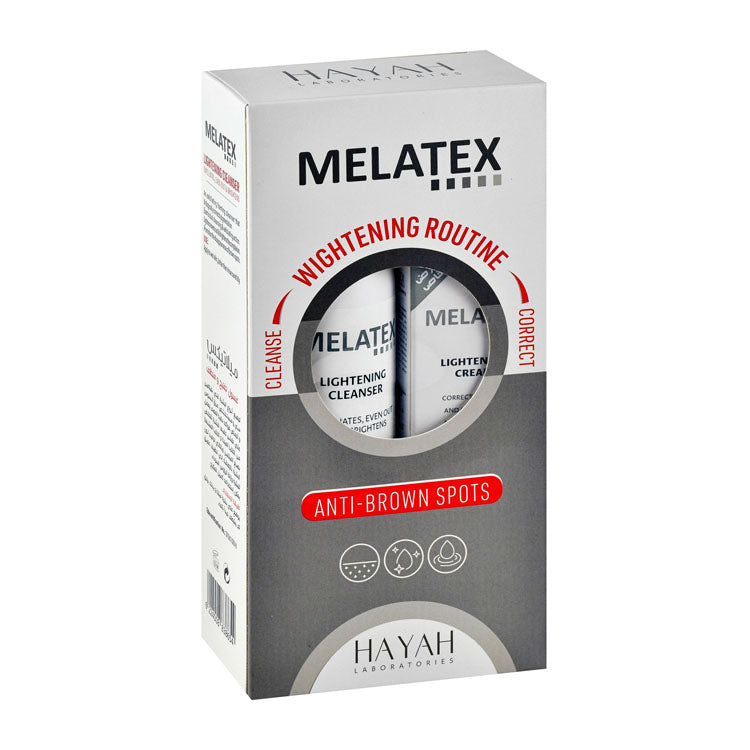 Melatex Anti-Brown Spots & Lightening Facial Cleanser (200ml) & Facial Cream for All Skin Types (50ml) (Special Offer)