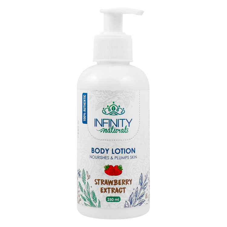 Infinity Naturals Non-Greasy Nourishing & Plumping Body Lotion with Strawberry Extract - parabens free, silicones free, fragrance free
