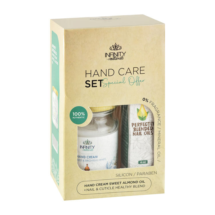 Infinity Moisturizing & Brightening Hand Cream (150g) & Nail & Cuticle Oil (4ml) (Special Offer) - parabens free, silicon free, fragrance free