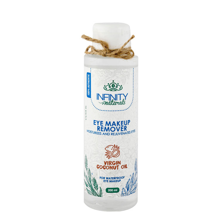 Infinity Naturals مزيل مكياج العين مرطب ومجدد بزيت جوز الهند البكر - خالٍ من العطور والسيليكون والبارابين