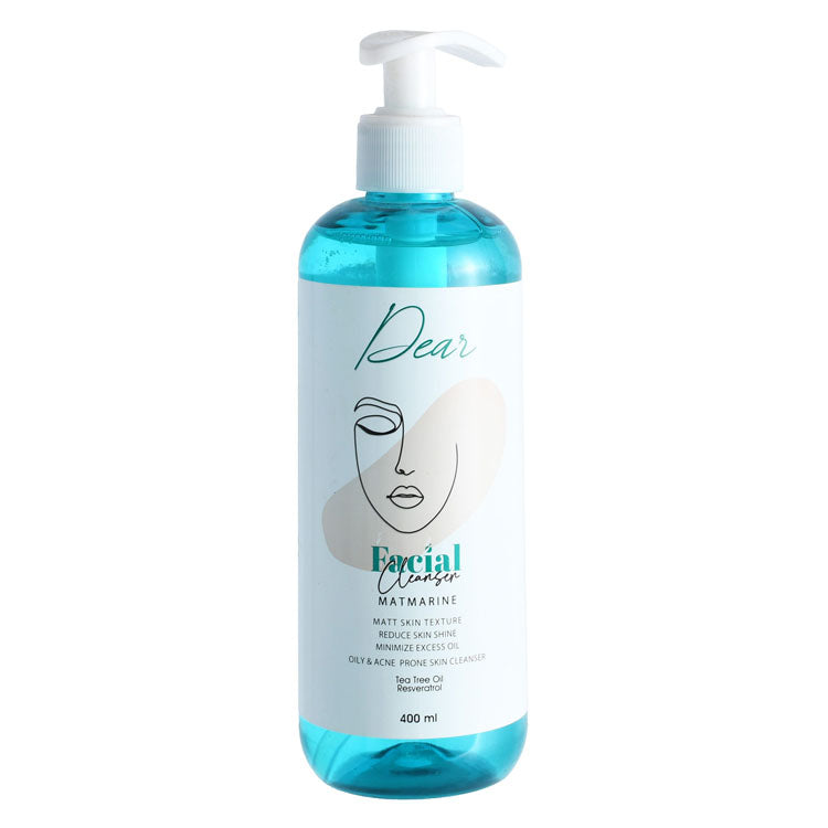 Dear Matmarine Oil Control, Mattifying & Anti-Shine Face Cleanser with Tea Tree Oil & Resveratrol for Oily & Acne-Prone Skin