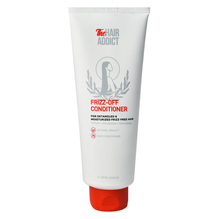 The Hair Addict Frizz-Off Moisturizing & Detangling Conditioner with Panthenol, Papaya & Macadamia Extracts
