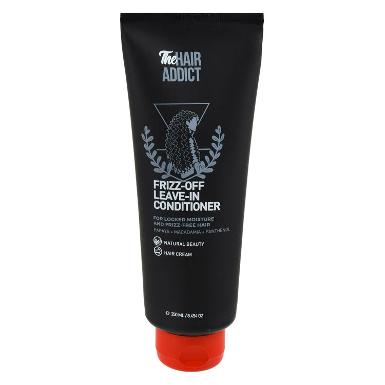 The Hair Addict Anti-Frizz Leave In Conditioner with Panthenol, Papaya & Macadamia Extracts - SLS free, SLES free, parabens free