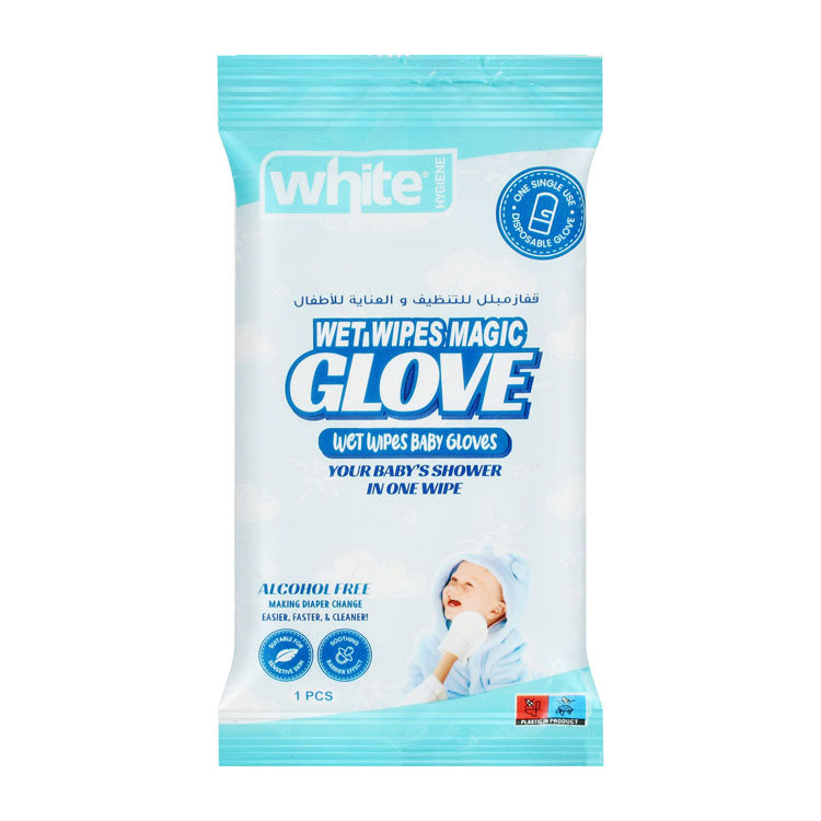 White Magic Glove Baby Wet Wipe for Sensitive Skin - alcohol free