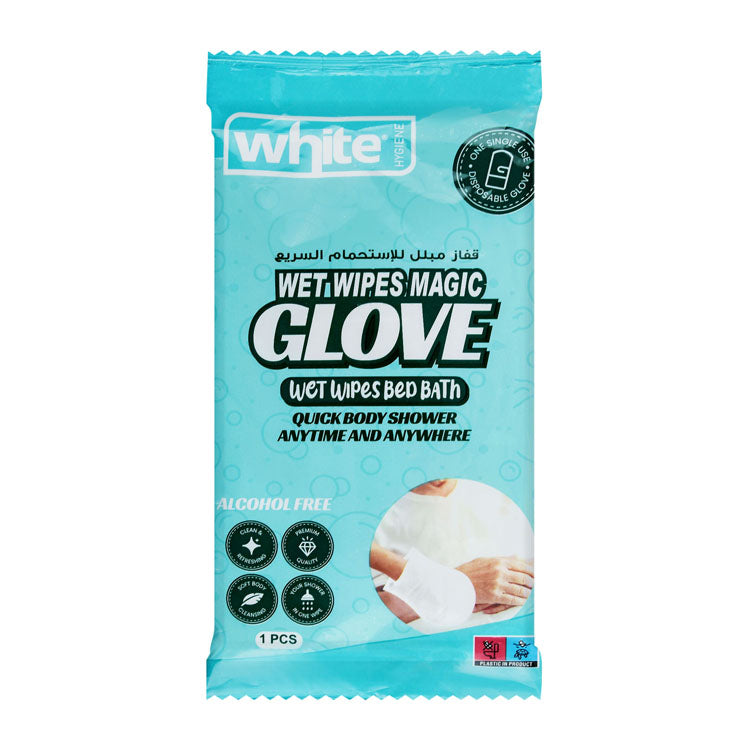 White Magic Glove Wet Wipe - alcohol free