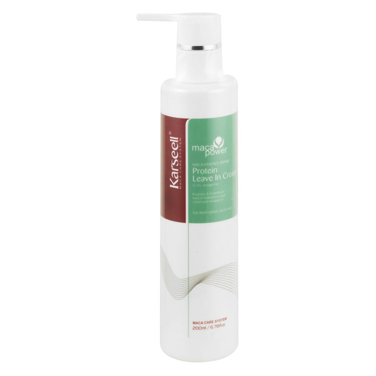 Karseell Maca Power Repairing, Restoring & Revitalizing Leave-In Cream with Protein, Rosemary & D-Panthenol for Dry & Damaged Hair - sulfate free, phosphate free, parabens free