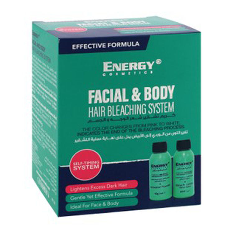 Energy Cosmetics Facial & Body Hair Bleaching System Kit 1 pack