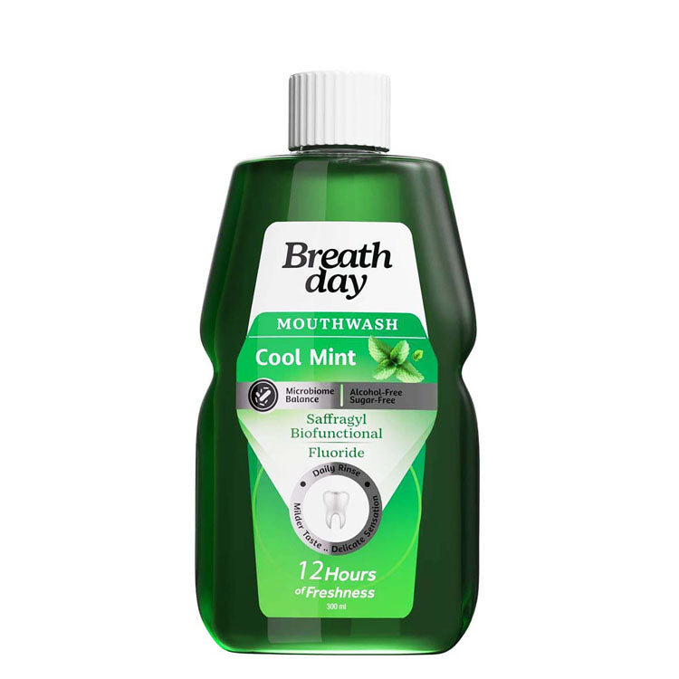 Breath Day Mouthwash Cool Mint Flavor