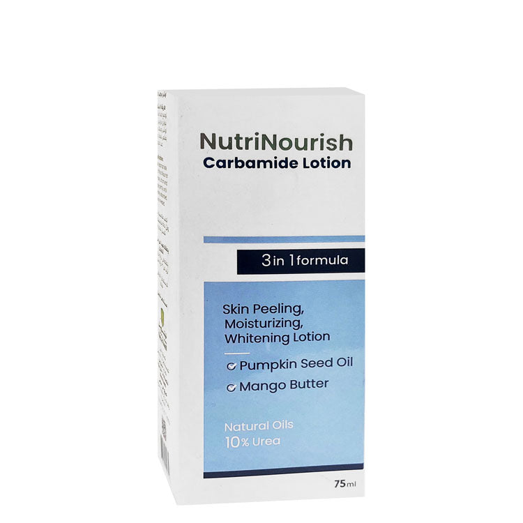 NutriNourish 3in1 Peeling, Moisturizing & Whitening Lotion with Carbamide, Pumpkin Seed Oil & Mango Butter