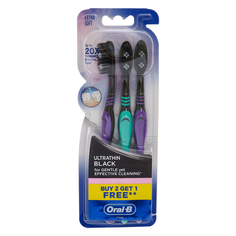 Oral-B Ultrathin Assorted Extra Soft Toothbrushes (2+1 Free)